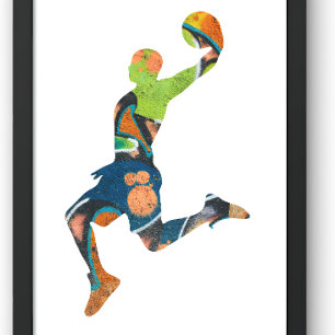 Camiseta basquete grafite Silhouket Basball