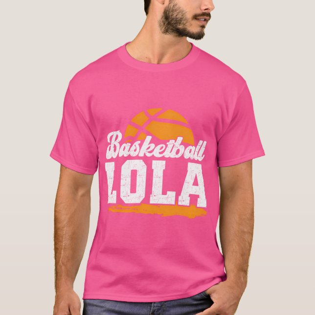 Camiseta Basquete Lola Avó Lola De Um Jogo De Basquete (Frente)