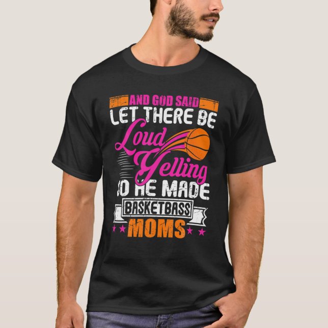 Camiseta Basquete Mãe Engraçada Mães De Basquete Mãe Presen (Frente)