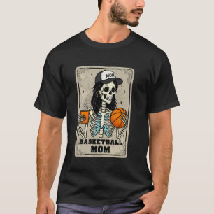 Camiseta Basquete Mãe Esqueleton Vintage Tarot Card Engraça