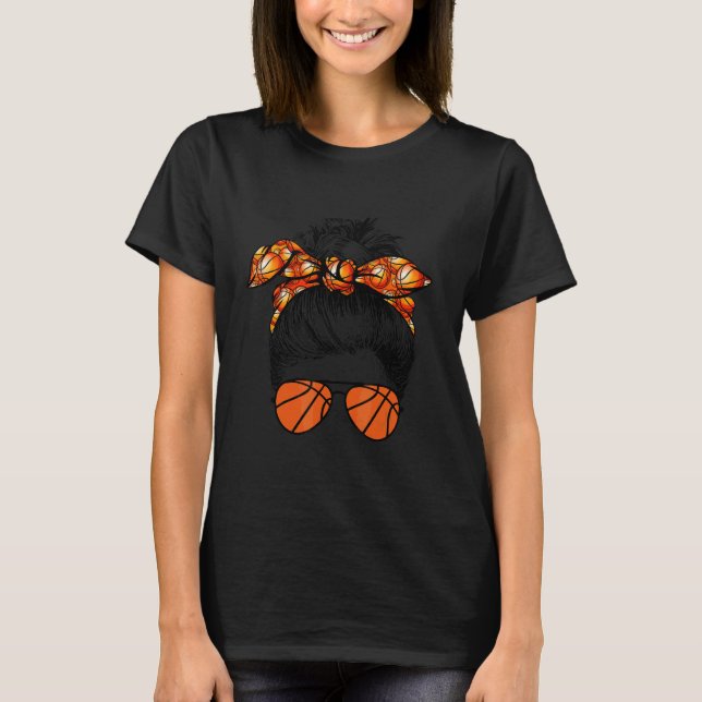 Camiseta Basquete Mãe Mensagem Arma Orgulhosa Mama Basquete (Frente)