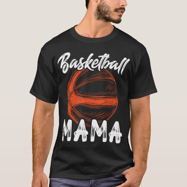Camiseta Basquete Mama Mulheres na Festa de Basquete B (Frente)