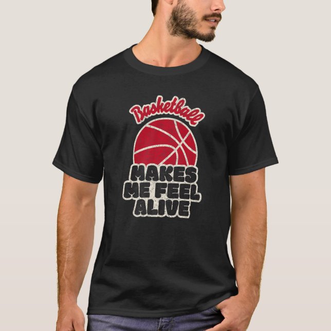 Camiseta Basquete me Faz Sentir Vivo (Frente)