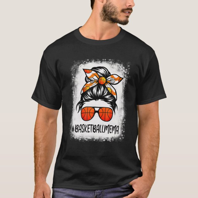 Camiseta Basquete Mema Life Messaging Bun Basball com Banho (Frente)