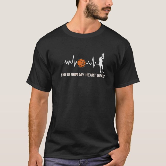 Camiseta Basquete Meu Coração Bate no Basquete (Frente)
