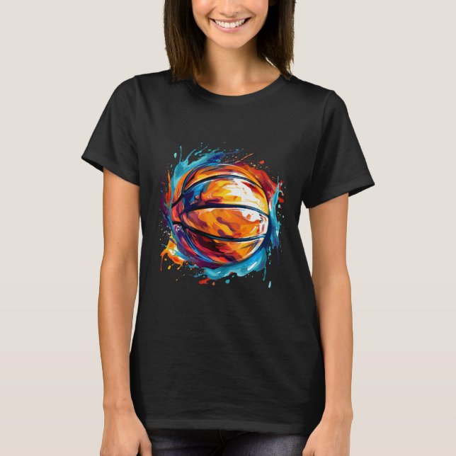 Camiseta Basquete Na Design de Arte 1 (Frente)