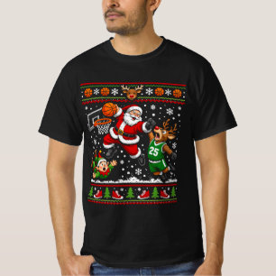Camiseta basquete natal Papai Noel Basquete