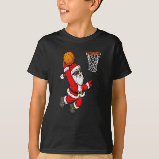 Camiseta Basquete Natal Santa Claus Dunking