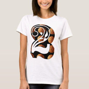 Camiseta Basquete Número Dois, Logotipo Imagem,