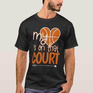 Camiseta Basquete - O Meu Coração Está Naquela Corte Engraç