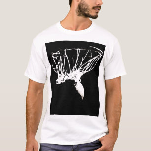 Camiseta Basquete Pop de Arte Branca Negro