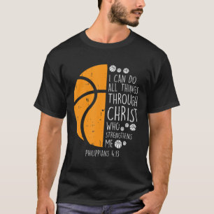 Camiseta Basquete Posso Fazer Coisas Bíblia Verso Deus Jes