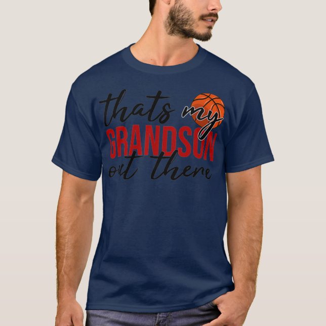 Camiseta Basquete que é meu neto lá fora Presente (Frente)