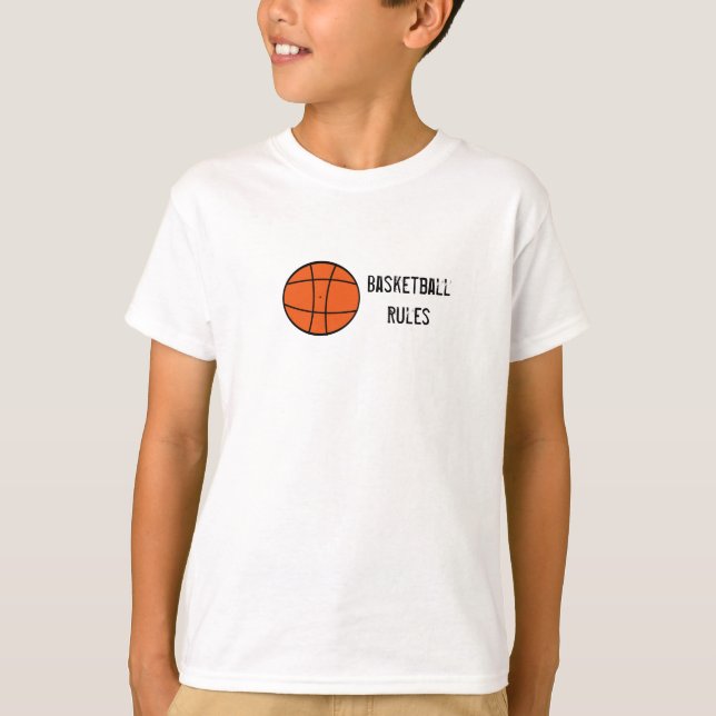 Camiseta basquete, Regras de Basquete (Frente)