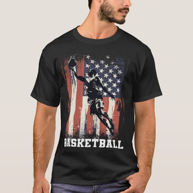 Camiseta Basquete Suporta Equipe Sinalizador Usa Hoops Drea (Frente)