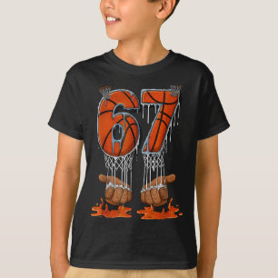 Camiseta Basquetebol 67 Seis Sete Divertido Gen Alpha Meme 