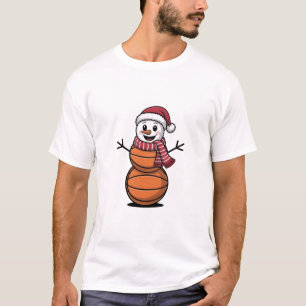 Camiseta Basquetebol Boneco de Neve Amantes do Esporte de N