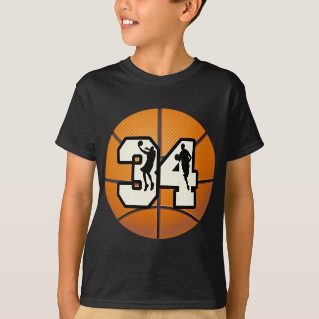 Camiseta Basquetebol do número 34 (Frente)