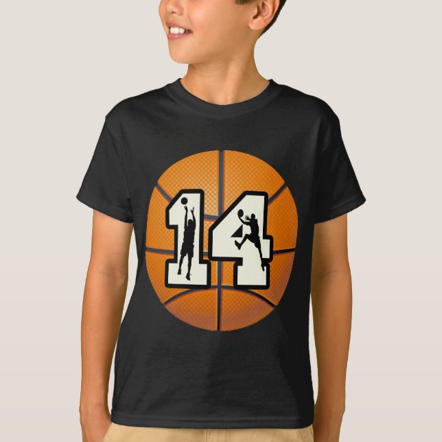 Camiseta Basquetebol e jogadores do número 14 (Frente)