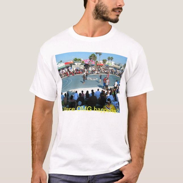 Camiseta Basquetebol na praia de Veneza (Frente)