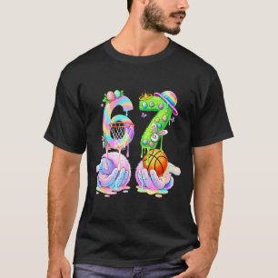 Camiseta Basquetebol seis sete 67 coelho da páscoa engraçad