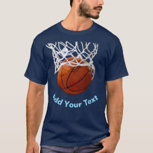 Camiseta Basquetebol Seu Nome Mensagem de Texto Slogan Pers