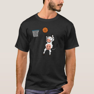 Camiseta Basquetebol Vaca Fofo Animal de Fazenda Bola Espor