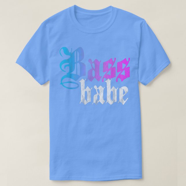 Camiseta Bass Babe - Festival de Música EDM em Rave (Frente do Design)