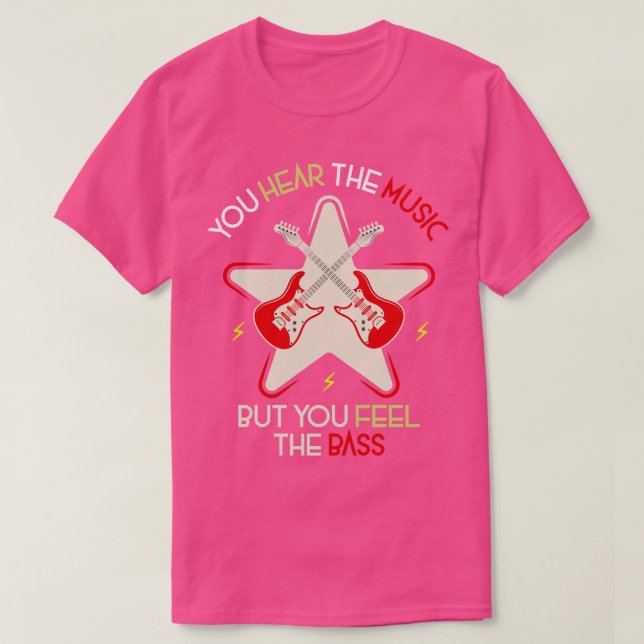 Camiseta Bass Bass Guitar Bauxi (Frente do Design)