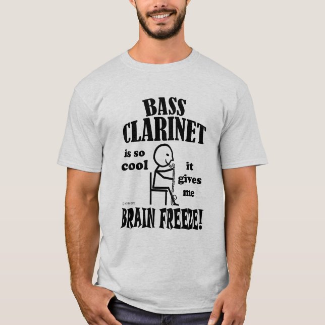 Camiseta Bass Clarinet, Congelamento Cerebral (Frente)