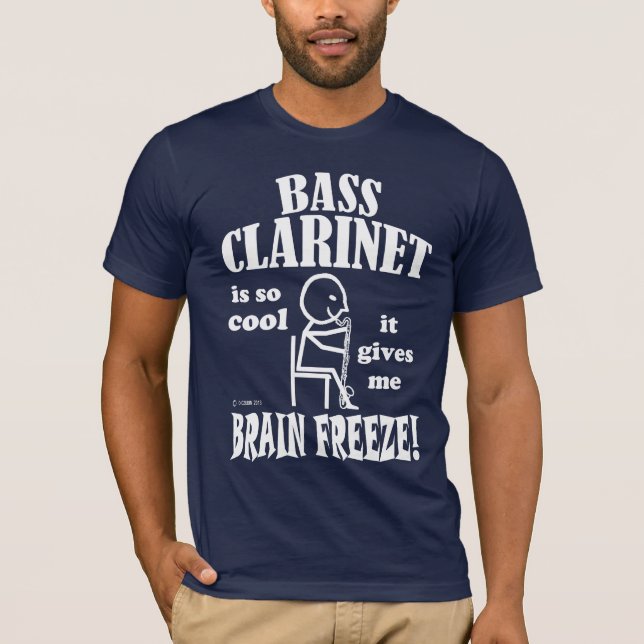 Camiseta Bass Clarinet, Congelamento Cerebral (Frente)