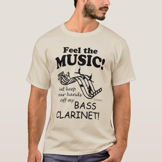 Camiseta Bass Clarinet Sente A Música (Frente)