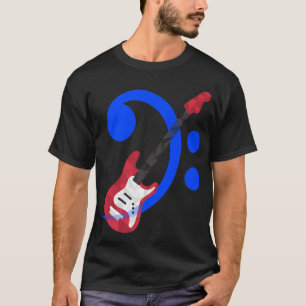 Camiseta Bass Clef Bass Guitarra Bass Música Guitarista