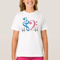 Bass Clef Heart EKG Onda Cio e Rosa
