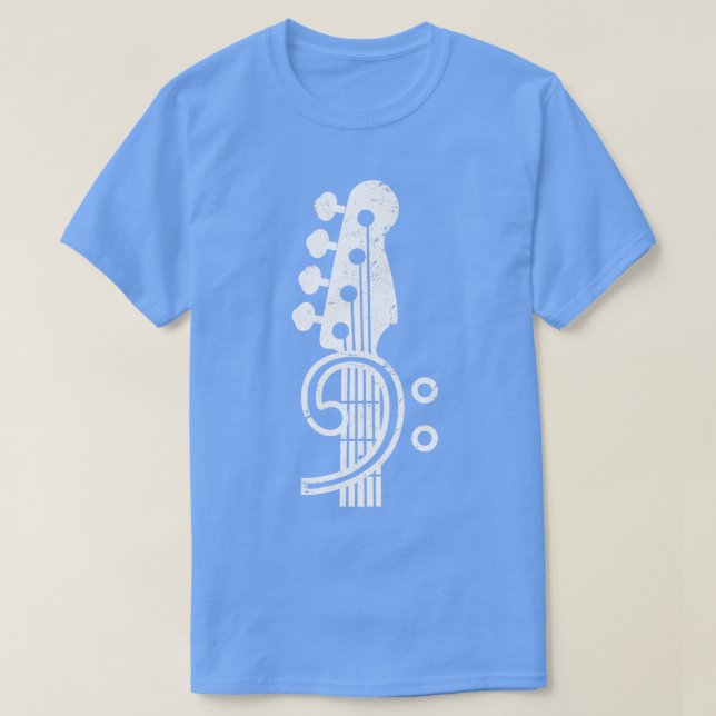 Camiseta Bass Clef Music Gift Bassistt Bass (Frente do Design)