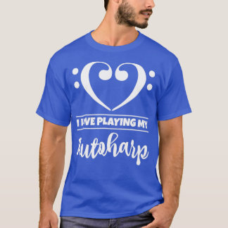 Camiseta Bass Clef Musical Heart I Love Tocando Meu Autohar