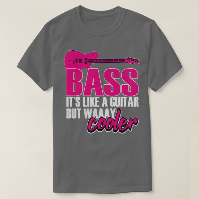 Camiseta Bass Como Um Violão Mas Muito Mais Fresco (Frente do Design)