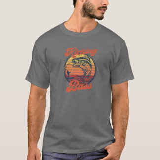 Camiseta Bass De Kicking - Pesca Engraçada De Bassas De Vin