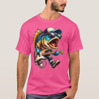 Camiseta Bass Fish Tocando Violão