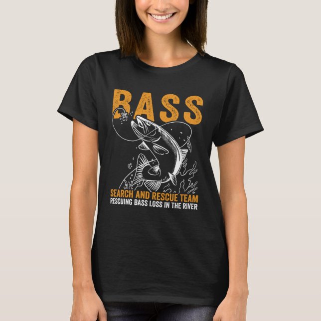 Camiseta Bass Fishing Search And Rescue Team Fisherman Angl (Frente)
