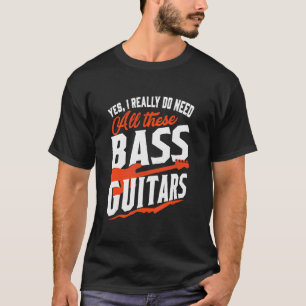 Camiseta Bass Guitar Bonde, Mulheres E Homens Jogadores De 