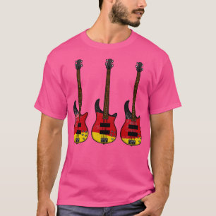 Camiseta Bass Guitar German Flag Bassista Musico Alemanha