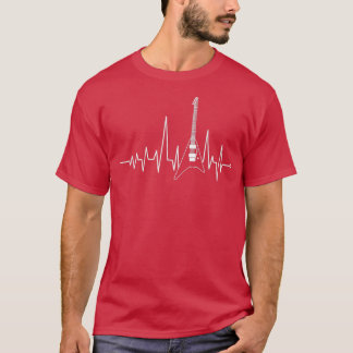 Camiseta Bass Guitar Heart Beat Excelente Music Lovers