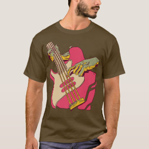 Camiseta Bass Guitar Instrumento Zombie Hand Halloween Músi