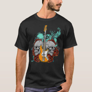 Camiseta Bass Guitar - Leitor de Bass Bass do Skull Rosa ve