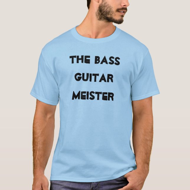Camiseta Bass Guitar Meister Musical Instrumento Engraçado (Frente)