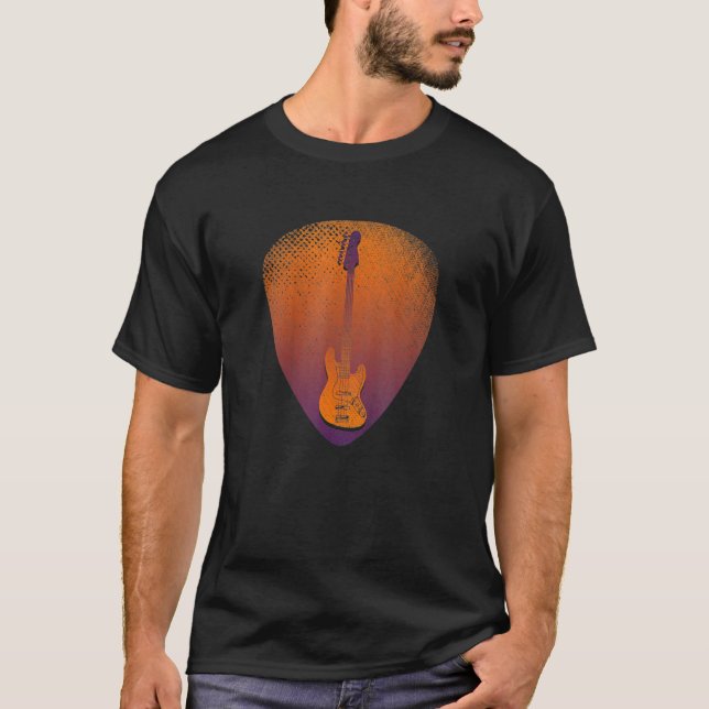 Camiseta Bass Guitar Pick Classic Instrumento Bhelps Musi (Frente)
