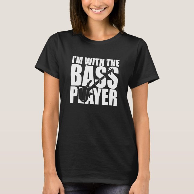 Camiseta Bass Guitarista Cito que estou com o Bass Player (Frente)