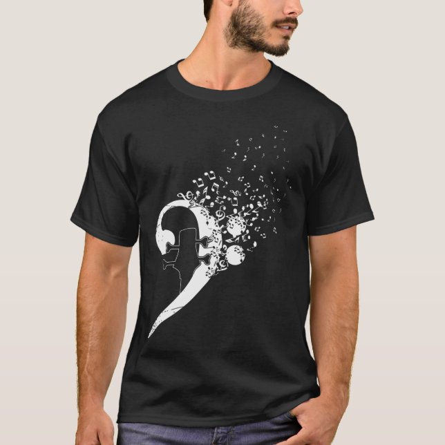 Camiseta Bass Guitarrista Bassista Bass Clef Musico (Frente)