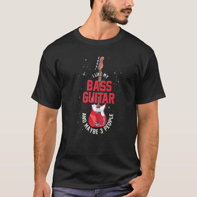 Camiseta Bass Guitarrista Música Guitarrista B (Frente)
